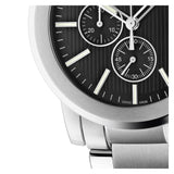 Gucci G Chrono Black Dial Silver Steel Strap Watch For Men - YA101204