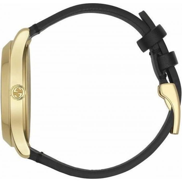 Gucci G-Timeless Black Dial Black Leather Strap Watch For Women - YA1264055