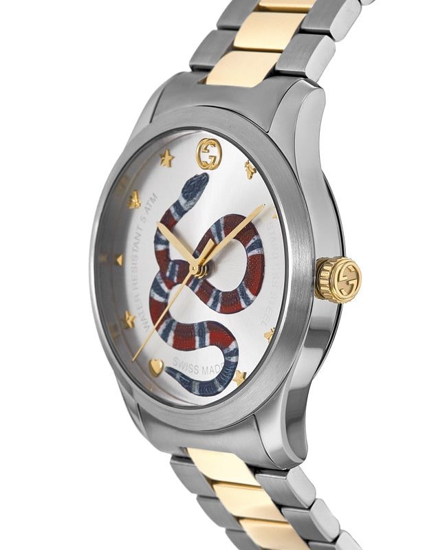 Gucci G Timeless Quartz Silver Dial Silver Steel Strap Watch For Women - YA1264075