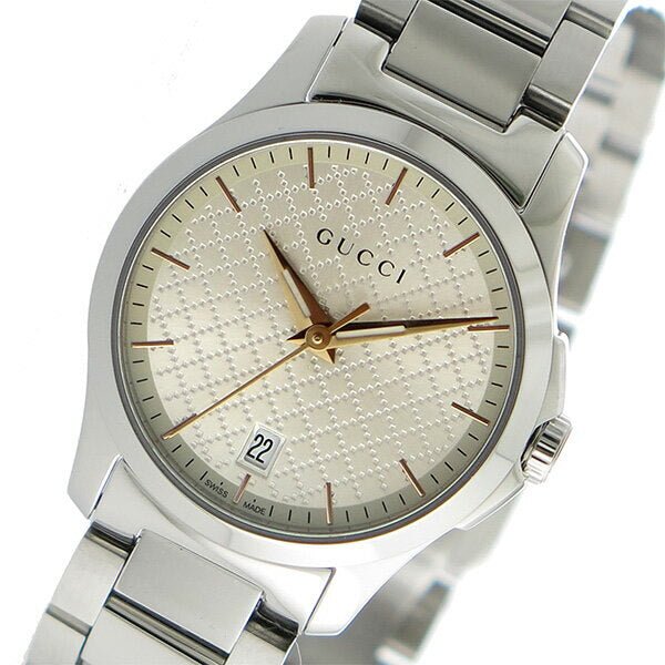 Gucci G Timeless Quartz Champagne Dial 27mm Watch For Women - YA126593