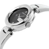 Gucci Guccisima Quartz Black Dial Silver Steel Strap Watch For Women - YA134501