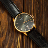 Tissot T Classic Chemin Des Tourelles Powermatic 80 Brown Dial Brown Leather Strap Watch for Men - T099.407.36.447.00