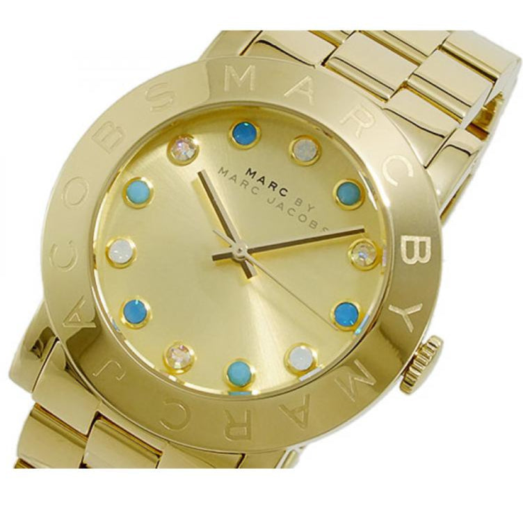 Marc Jacobs Amy Dexter Gold Dial Gold Steel Strap Watch for Women - MBM3215