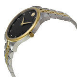 Movado Museum Classic Diamonds Black Dial Two Tone Steel Strap Watch For Men - 0606879