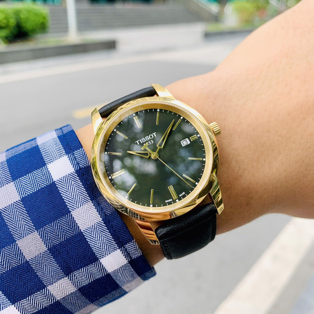 Tissot T Classic Dream Black Dial Black Leather Strap Watch for Men - T033.410.36.051.01