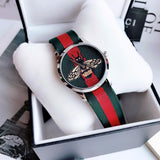 Gucci Le Marche des Merveilles Red & Green Dial Red & Green Nylon Strap Unisex Watch - YA1264060