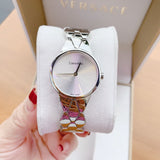 Calvin Klein Snake Silver Dial Silver Steel Strap Watch For Women - K6E23146