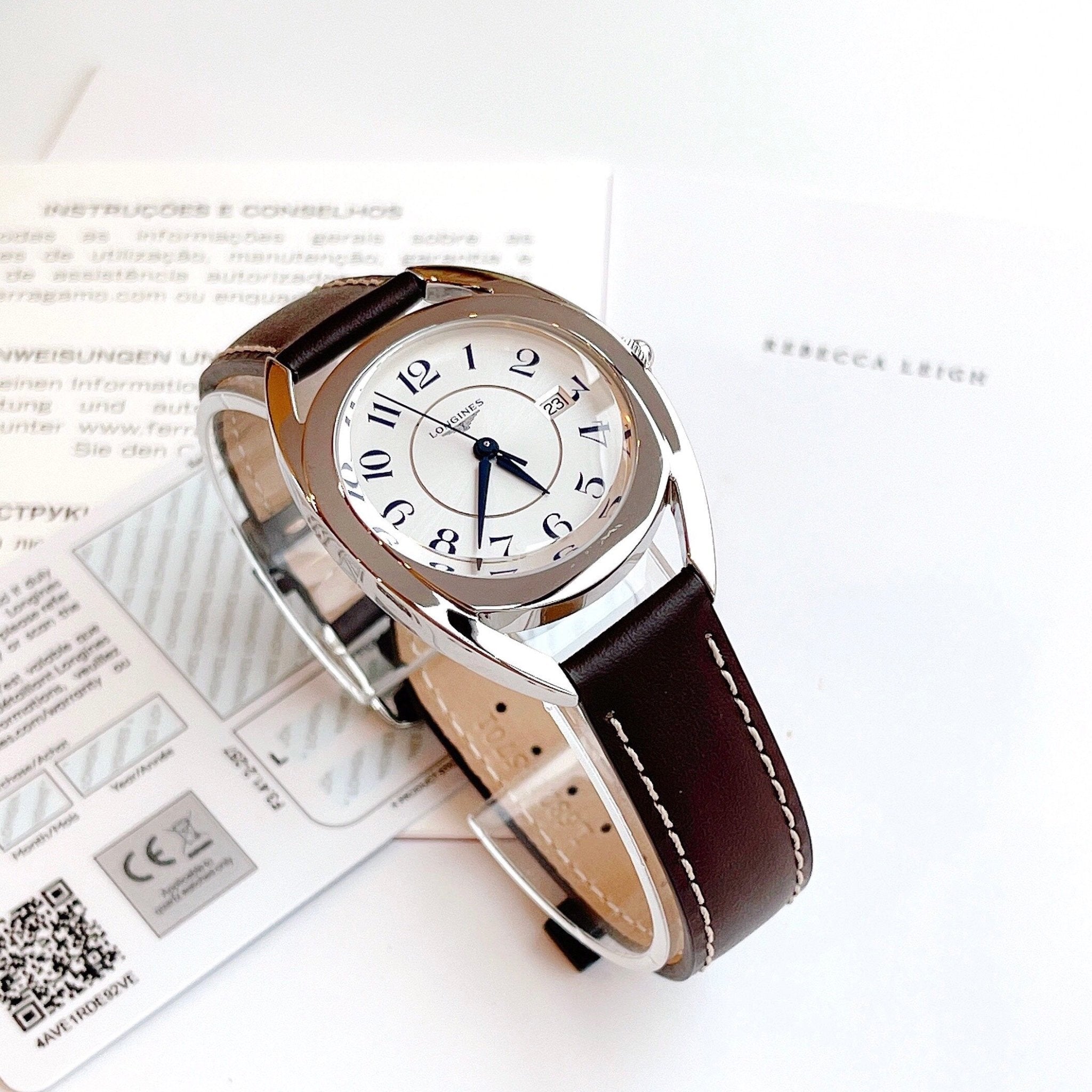 Longines Equestrian Silver Dial Watch for Women - L6.136.4.73.2