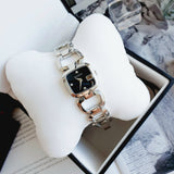 Gucci G Diamonds Black Dial Silver Steel Strap Watch For Women - YA125509