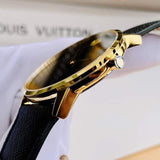 Movado Museum Classic Quartz Black Dial Black Leather Strap Watch for Men - 0607195