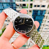Tissot T Classic Tradition Black Dial Silver Steel Strap Watch For Men - T063.610.11.057.00