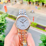 Tissot Le Locle Powermatic 80 Diamonds Silver Dial Two Tone Steel Strap Watch For Men - T006.407.22.036.01