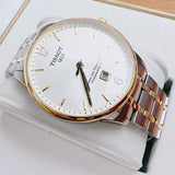 Tissot Chemin Des Tourelles Powermatic 80 Silver Dial Two Tone Steel Strap Watch For Men - T099.407.22.037.00