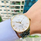 Tissot Chemin Des Tourelles Powermatic 80 Cosc Silver Dial Two Tone Steel Strap Watch For Men - T099.408.22.038.00