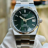 Tissot PRX Powermatic 80 Green Dial Silver Steel Strap Watch for Men - T137.207.11.091.00