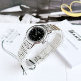 Tissot Carson Automatic Black Dial Silver Steel Strap Watch For Women - T085.207.11.051.00