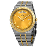 Tudor Royal Automatic Diamonds Gold Dial Two Tone Steel Strap Watch for Men - M28603-0006