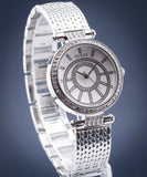 Guess Muse Quartz White Dial Silver Steel Strap Watch For Women - W1008l1