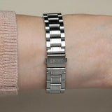 Seiko Diamond Silver Dial Silver Steel Strap Watch for Women - SUR579P1