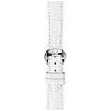 Tissot T-Classic Powermatic 80 Mother of Pearl Silver Dial White Leather Strap Watch For Women - T108.208.26.117.00