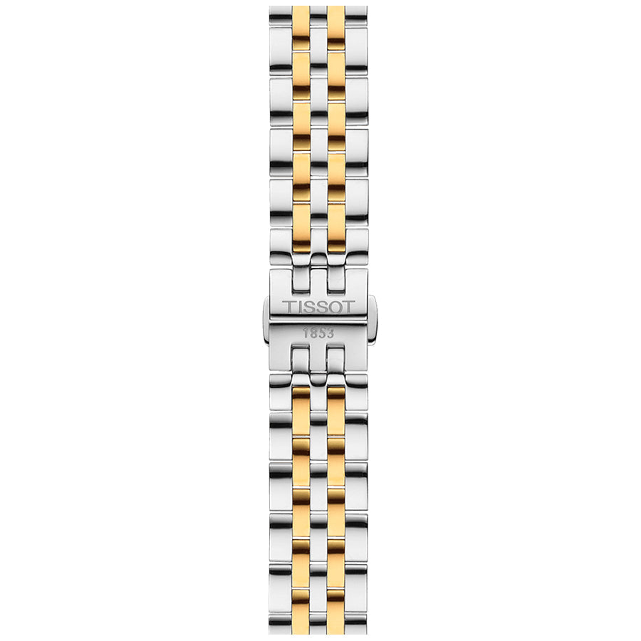 Tissot T Classic Tradition White Dial Two Tone Mesh Bracelet Watch for Women - T063.210.22.037.00