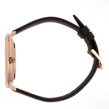 Emporio Armani Modern Slim Analog Silver Dial Brown Leather Strap Watch For Men - AR11163