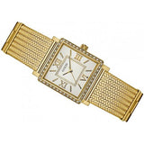 Guess White Dial Gold Mesh Bracelet Watch For Women - W0826L2
