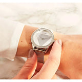 Guess Tri Glitz Quartz Silver Dial Silver Mesh Bracelet Watch For Women - W1142L1