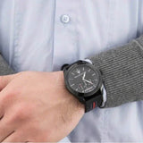 Maserati Traguardo Chronograph Black Dial Black Rubber Strap Watch For Men - R8871612004