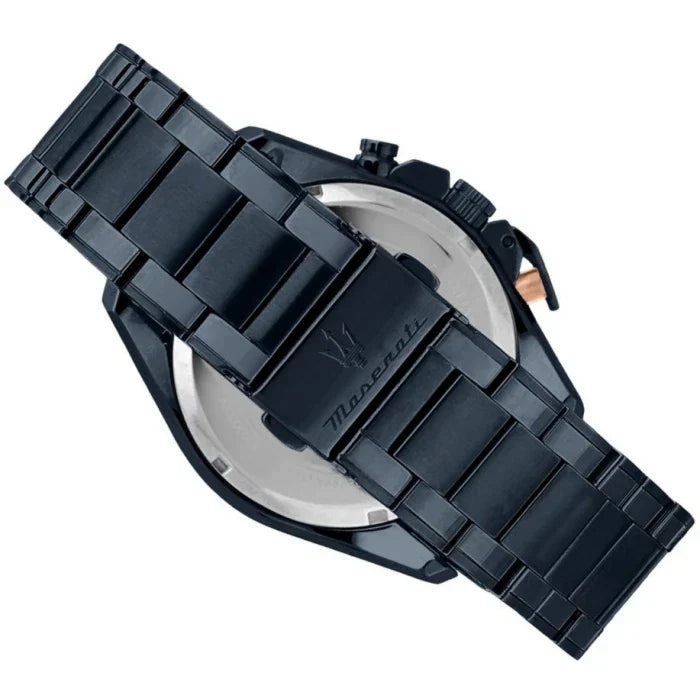 Maserati Traguardo Chronograph Blue Dial Blue Steel Strap Watch For Men - R8873612054