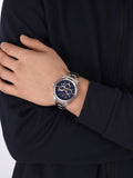 Maserati Successo Chronograph Quartz Blue Dial Silver Steel Strap Watch For Men - R8873621016