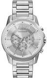 Armani Exchange Outerbanks Chronograph Silver Dial Silver Steel Strap Watch For Men - AX7141