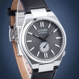 Citizen Tsuyosa Automatic Grey Dial Black Leather Strap Watch for Men - NK5010-01H