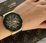 Guess Momentum Black Dial Black Rubber Strap Watch for Men - GW0263G1