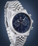 Maserati Epoca Chronograph Blue Dial Silver Steel Strap Watch For Men - R8873618024