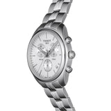 Tissot T Classic PR 100 Chronograph Silver Dial Silver Steel Strap Watch For Men - T101.417.11.031.00