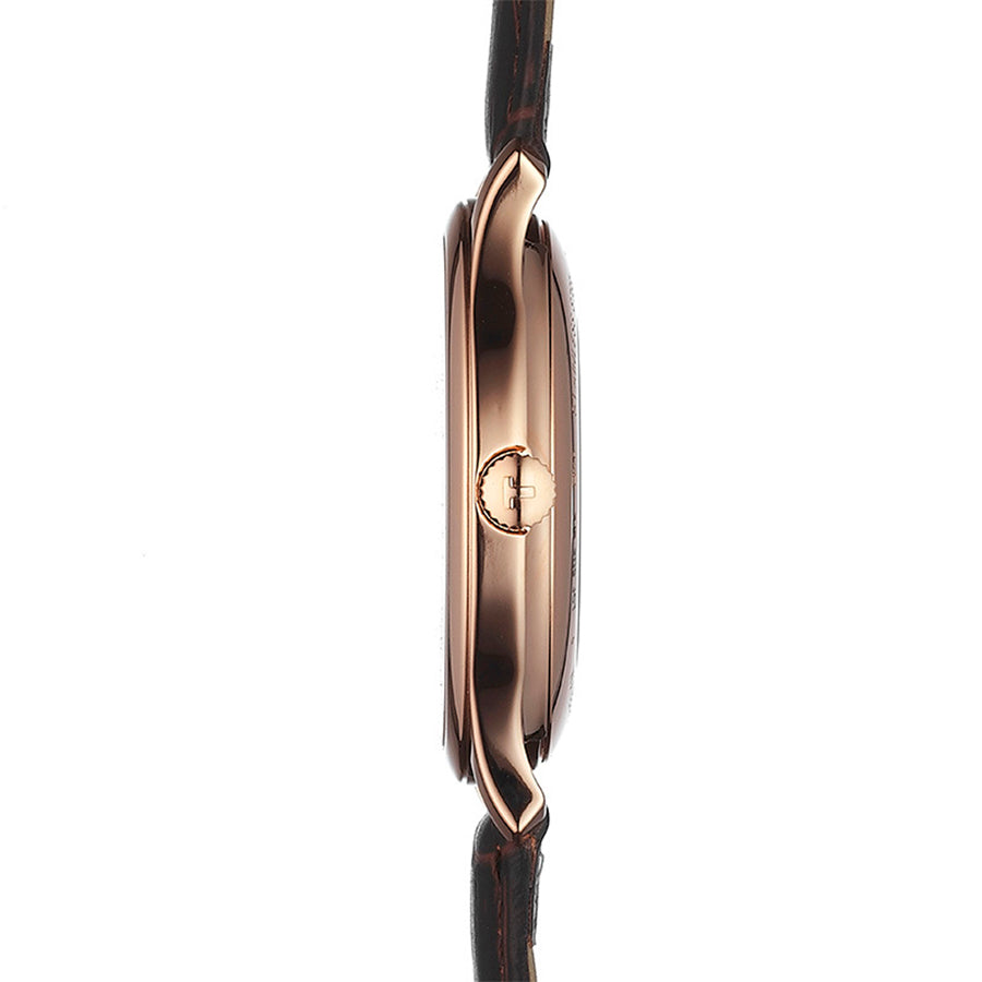 Tissot Tradition Powermatic 80 Open Heart Silver Dial Brown Leather Strap Watch For Men - T063.907.36.038.00