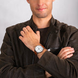 Tommy Hilfiger Dean Quartz Multifunction White Dial Brown Leather Strap Watch for Men - 1791274