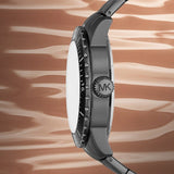 Michael Kors Cunningham Chronograph Black Dial Black Steel Strap Watch For Men - MK7157