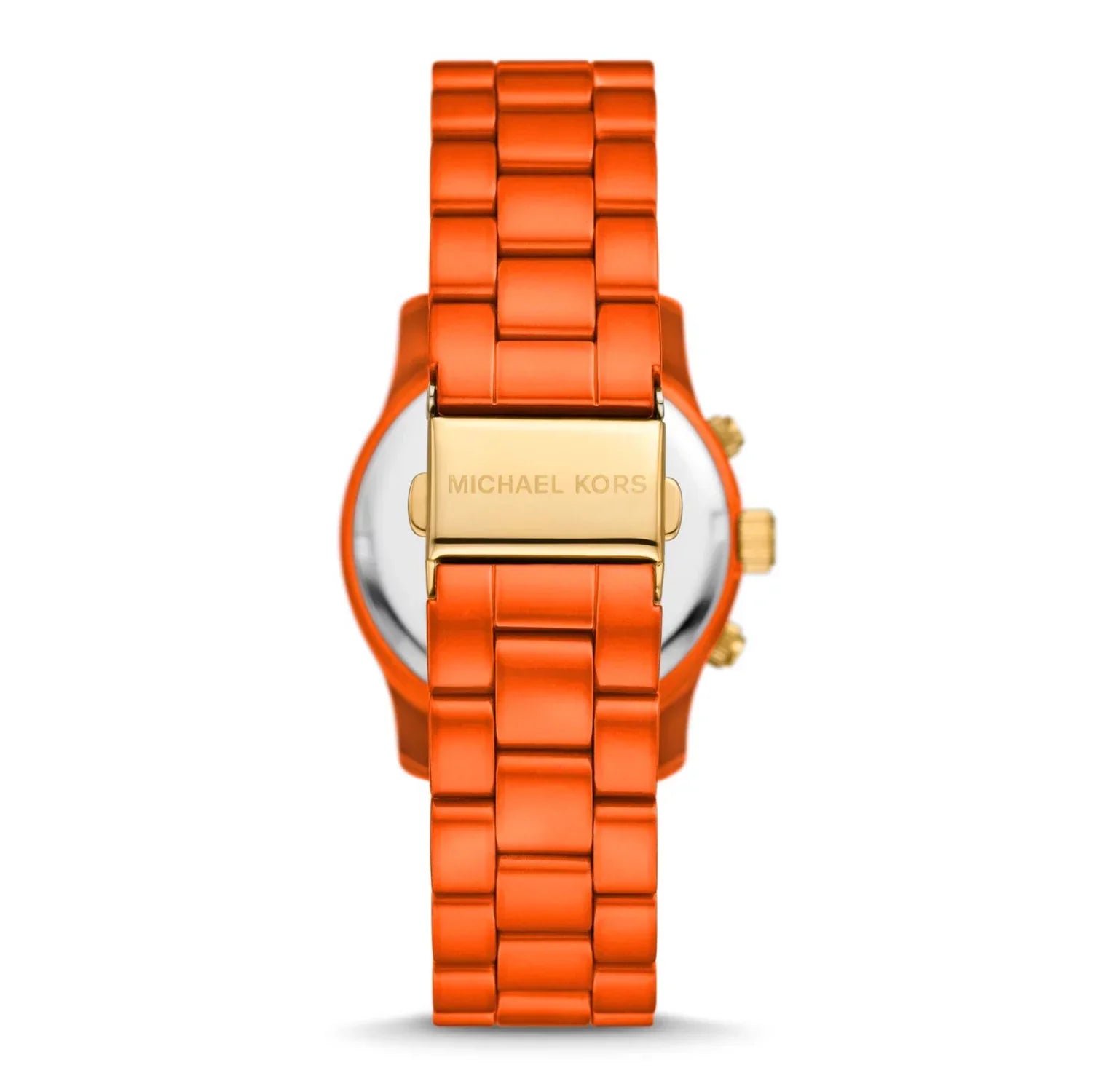 Michael Kors Runway Chronograph Limited Edition Orange Dial Orange Steel Strap Watch for - MK7477LE