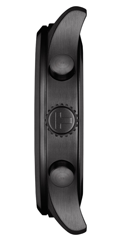 Tissot Chrono XL Vintage Chronograph Black Dial Black Leather Strap Watch For Men - T116.617.36.052.02