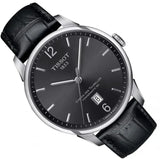 Tissot Chemin Des Tourelles Powermatic 80 Black Dial Black Leather Strap Watch For Men - T099.407.16.447.00