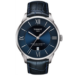 Tissot Chemin Des Tourelles Powermatic 80 Blue Dial Blue Leather Strap Watch for Men - T099.407.16.048.00