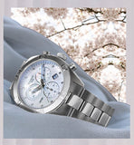 Tissot PR 100 Sport Chic Chronograph Diamonds Mother of Pearl Dial Silver Steel Strap Watch for Women - T101.917.11.116.00