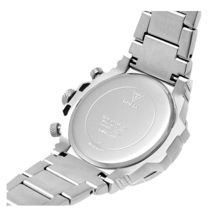 Guess Fusion Chronograph Crystals Silver Dial Silver Steel Strap Watch For Women - GW0552L1